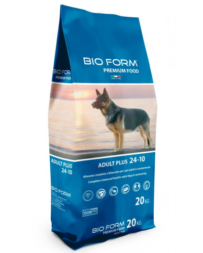 Корм для дорослих собак середніх та великих порід "BIO FORM DOG ADULT PLUS 24/10"  (20 кг)