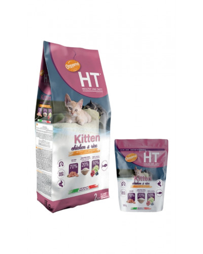 Корм холістік класу для котенят та лактуючих кішок на основі курки "HT KITTEN CHICKEN & RICE"