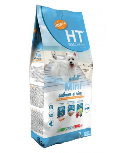 Корм для дорослих собак малих порід з лососем. Холістік. "HT DOG ADULT MINI SALMON & RICE"